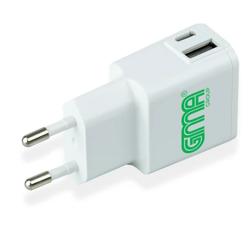 gma0070.webp GMA CHARGER DUAL WALL USB&USB-C P/5 - Image 1