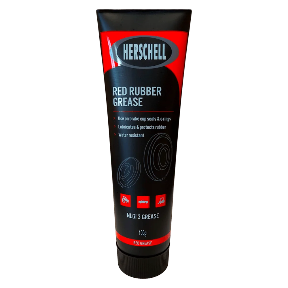 hers0515.webp HERSCHELL GREASE RED RUBBER 100G TUBE - Image 1