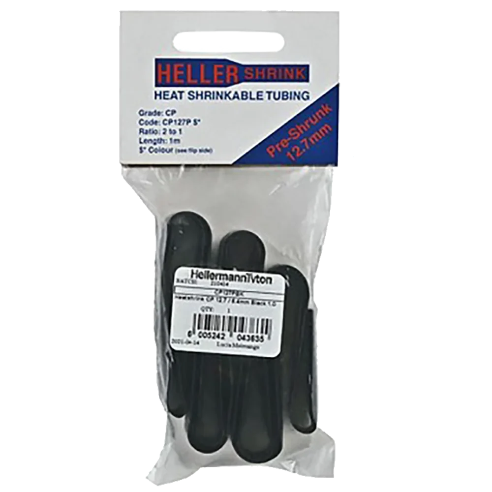 hs011.webp HELLERMANN HEAT SHRINK BLACK 12.7MM X 1M - Image 1