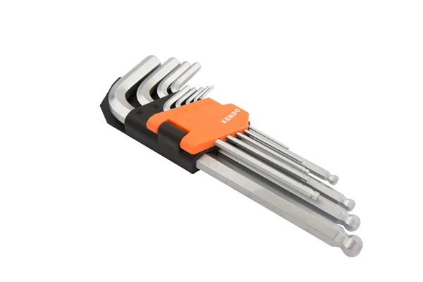 ken20736.webp KENDO ALLENKEY SET METRIC 9PC 1.5-10MM BALL LONG - Image 1