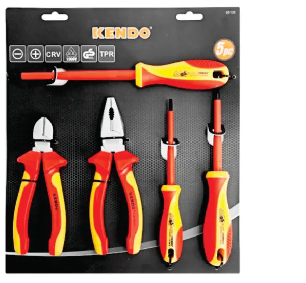 KENDO ELECTRIC VDE SET 5PC 2xPLIERS+3xS/DRIVERS