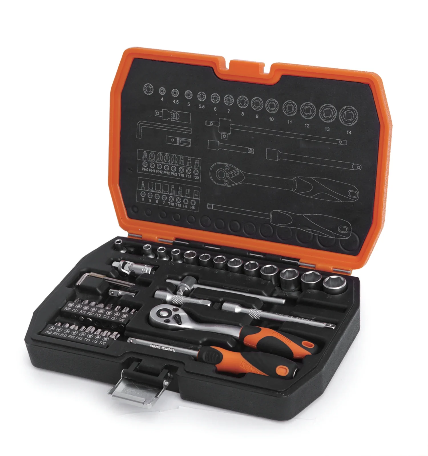 ken90562.webp KENDO SOCKET SET 1/4 42PC - Image 1