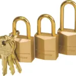 MASTERLOCK PADLOCK BRASS 15MM P/3 K/ALIKE 205768