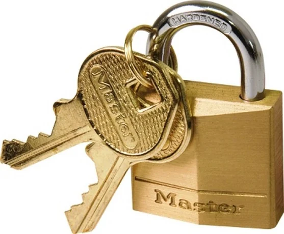 mas1300.webp MASTERLOCK PADLOCK BRASS 30MM P/1 K/ALIKE 600045 - Image 1