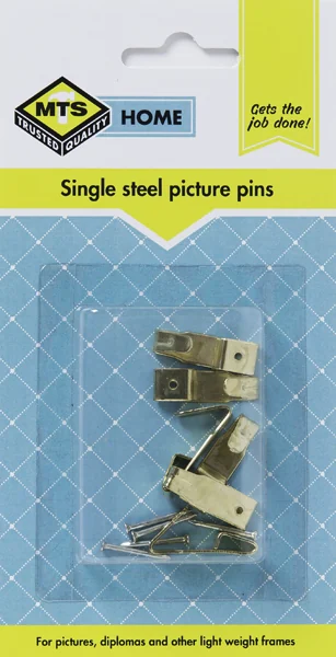 MTS HOME PICTURE PINS SINGLE STEEL P/6