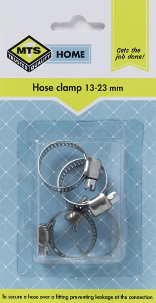 MTS HOME HOSE CLAMP 13-23MM P/4