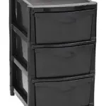 PRIDE DRAWER UNIT 3-DRAWER BLACK UNASSEMBLED XXX
