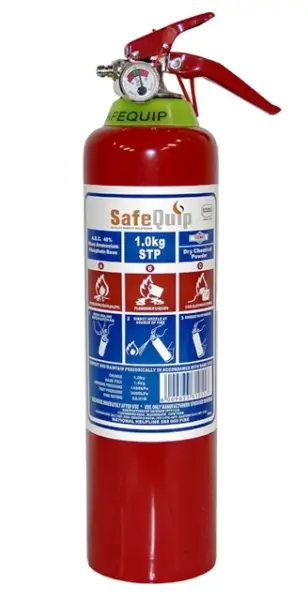 SAFEQUIP FIRE EXTINGUISHER DCP 1.0KG W/BRACKET