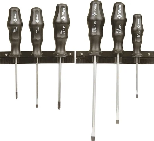wer17346.webp WERA SCREWDRIVER SET GREEN P/6 1734/6 - Image 1